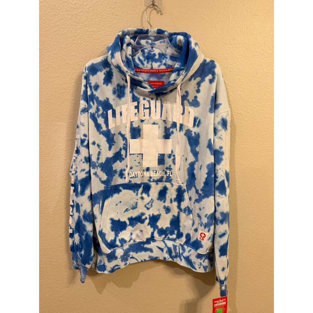 Lifeguard Daytona Beach Tie Dye Hoodie Sweatshirt XL